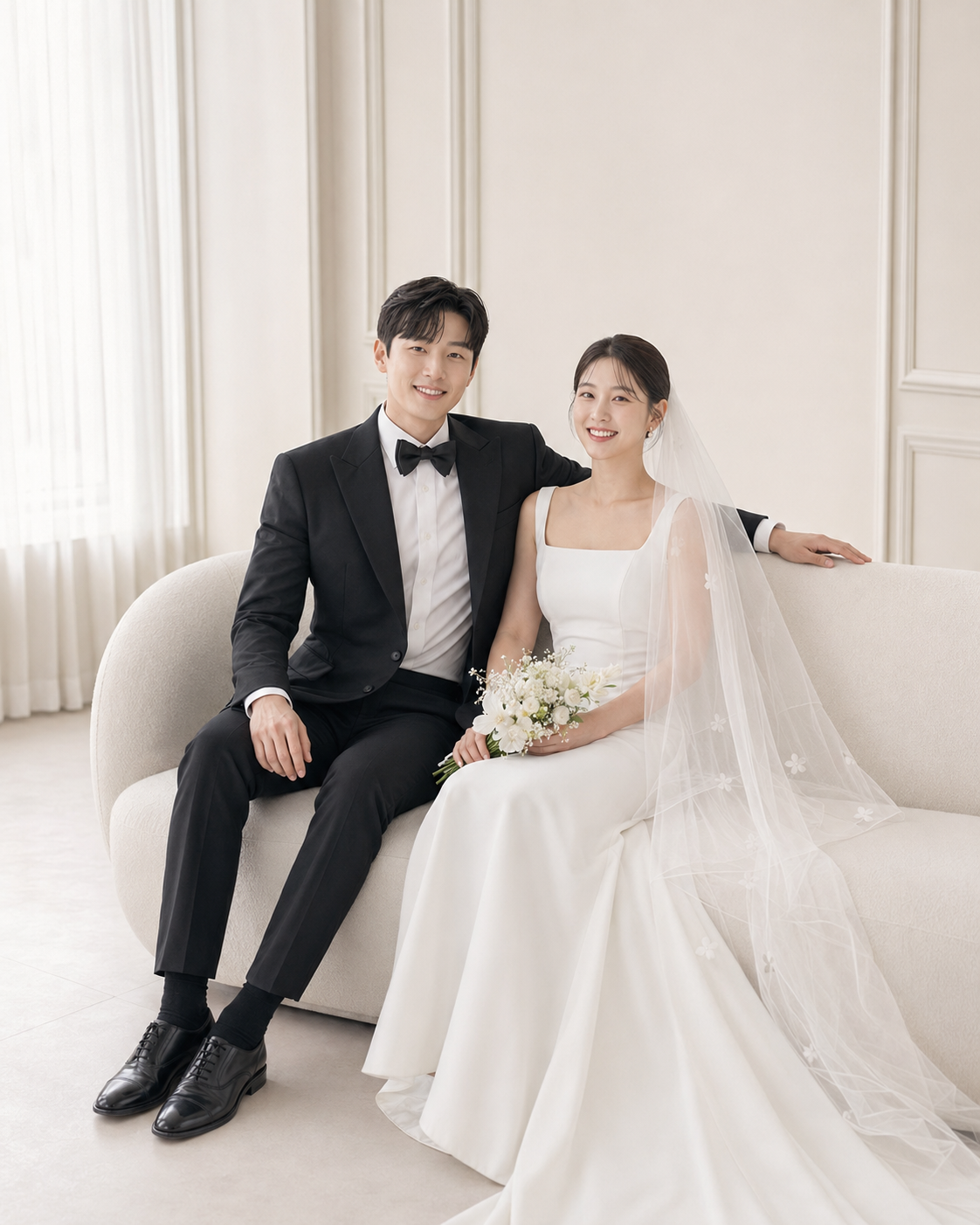 03 소파 착석 웨딩사진 예시