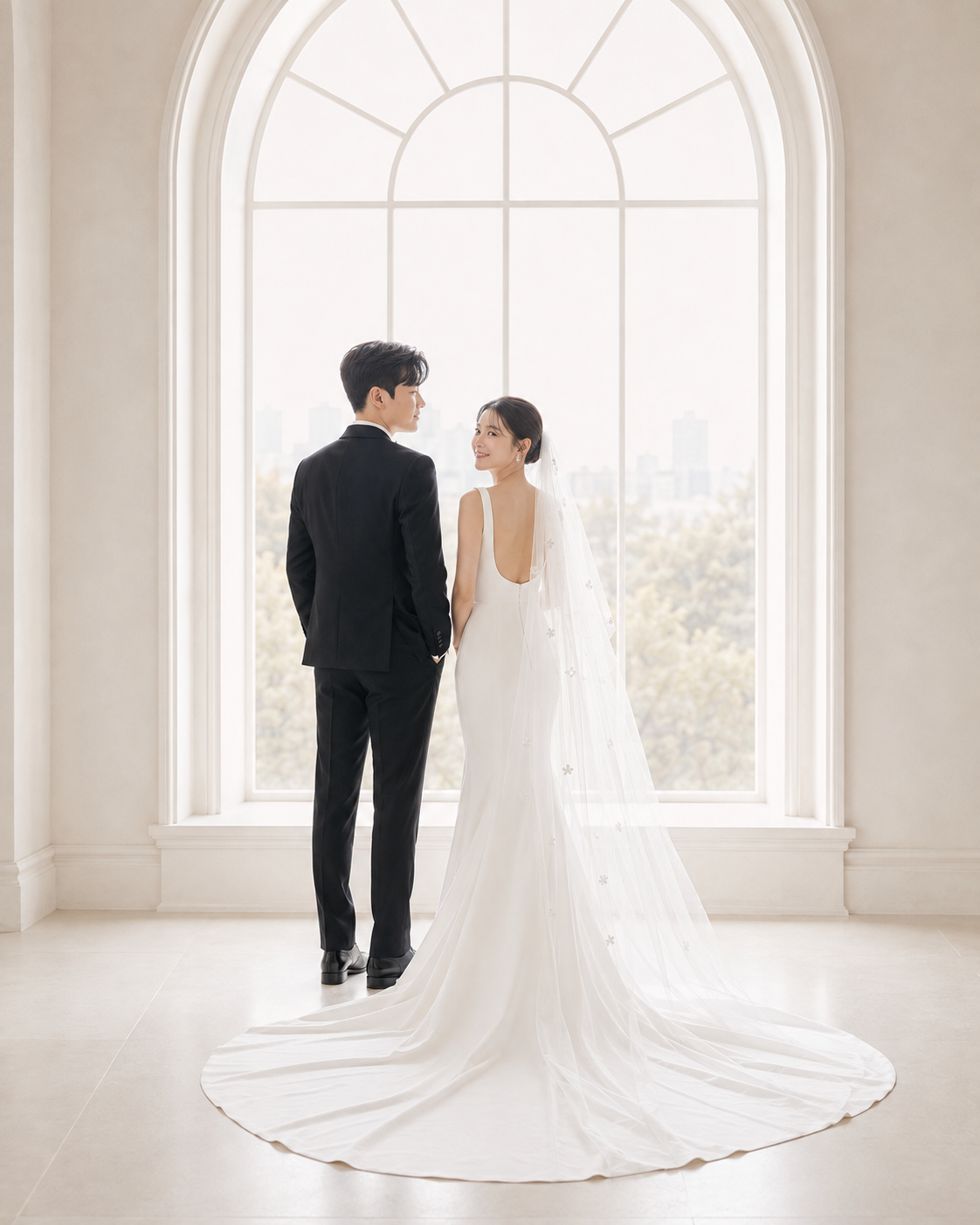 06 창가 뒷모습 웨딩사진 예시