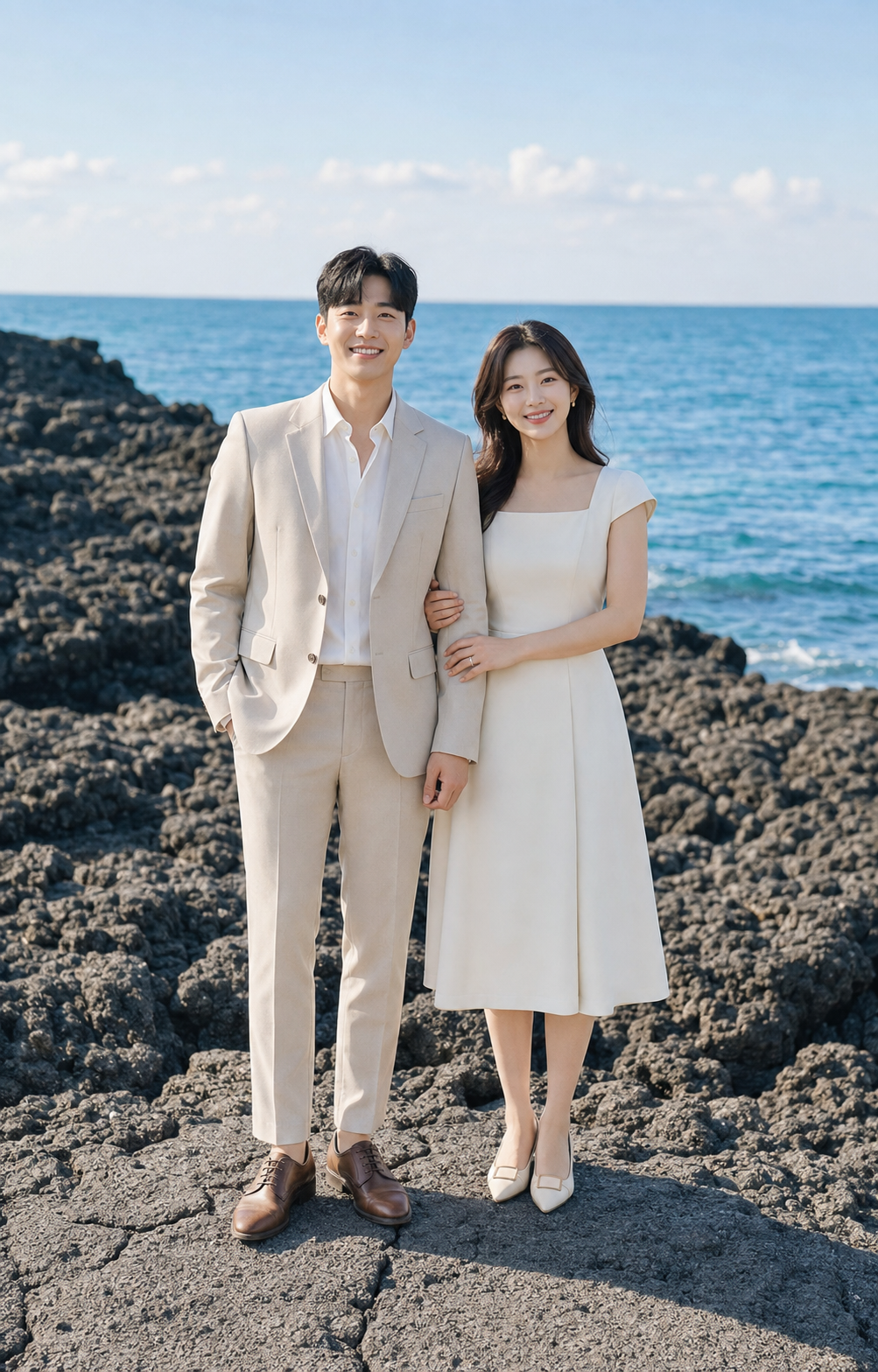 제주 · 정면 대표컷 신혼여행 사진 예시