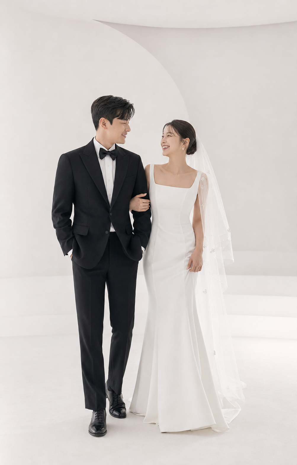화이트 웨딩 스튜디오 결과 예시